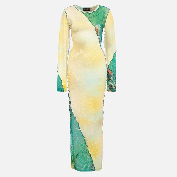 SIEDRES Yellow Parker Patchwork Maxi Dress - Picture 5 of 16
